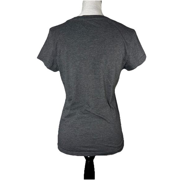 Women's Oregon Ducks Spelled Out UofO Grey Shirt T-Shirt Tee V-Neck Large Top - Picture 2 of 4